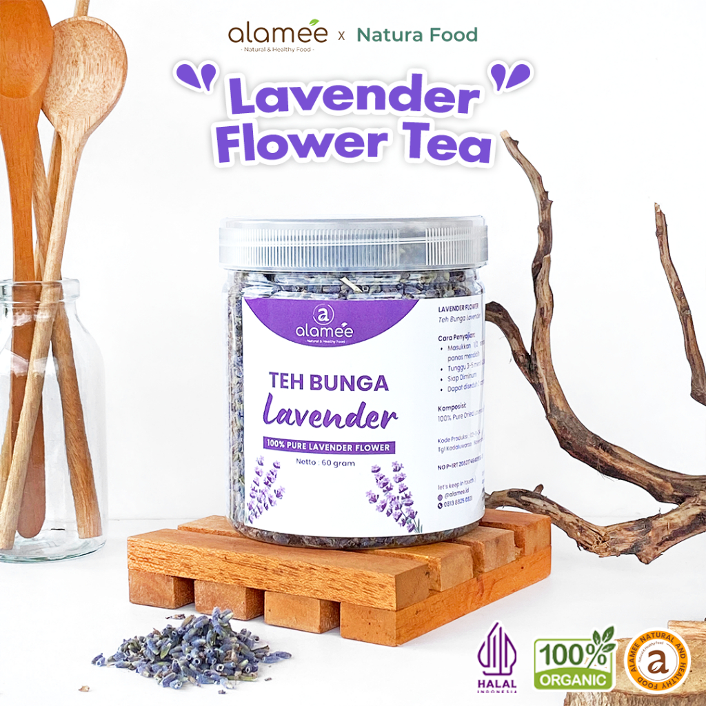 

ALAMEE Teh Bunga Lavender Flower Tea Organik Kering Dried Premium