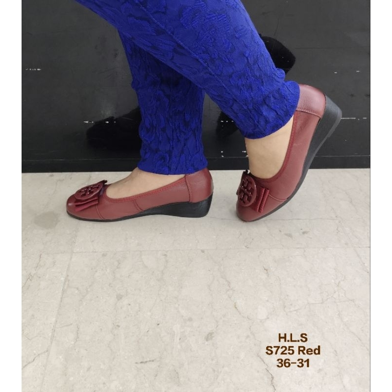 GRADE A / S725 / SEPATU WANITA / KULIT SAPI / WEDGES / IMPORT