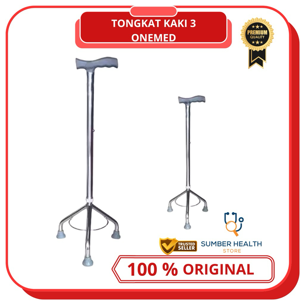 Tongkat Alat Bantu Jalan Orang Tua Lansia Kaki Tiga 3 Tipe KY926 ONEMED