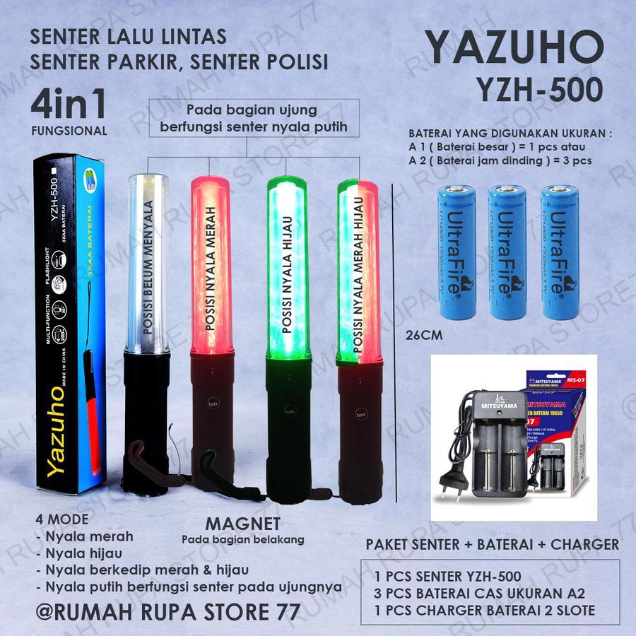 Senter lalu lintas senter polisi senter parkir Yazuho yzh 500 magnet cahaya 4in1