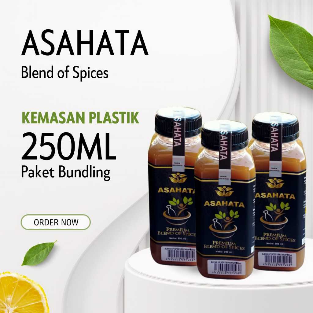 

ASAHATA Jus Herbal Premium (Paket 3 Botol)/Obat Kolesterol Jantung Berdebar & Stroke