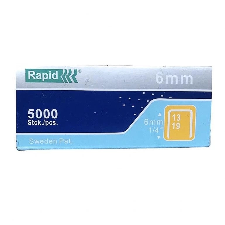 

Isi Staples Refill Staples Tembak Rapide 13/6 Refill Gun Nailer Gun Tracker Isi 5000 Pcs Rapide isi Staples