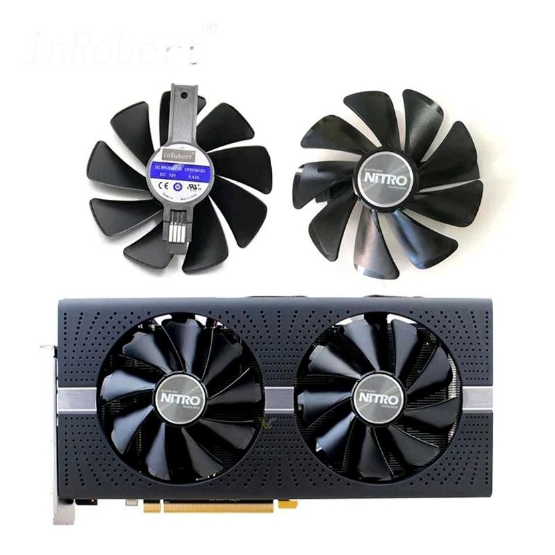 fan replacement amd sapphire pulse nitro Rx470 480 570 580  fan pengganti