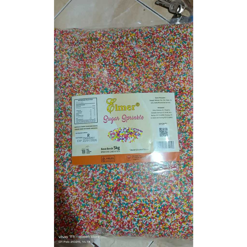 

1 kg elmer sprinkle sugar trimit Kemasan REPACK