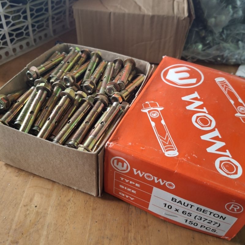 WOWO dynabolt / baut beton/ baut tembok M10 x 65 (6.5cm) mata bor 10mm