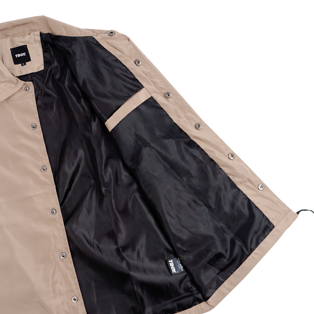 Troy Company Coach Jacket Troy Life Khaki - Jaket Windbreaker Coklat Khaki WN 3130
