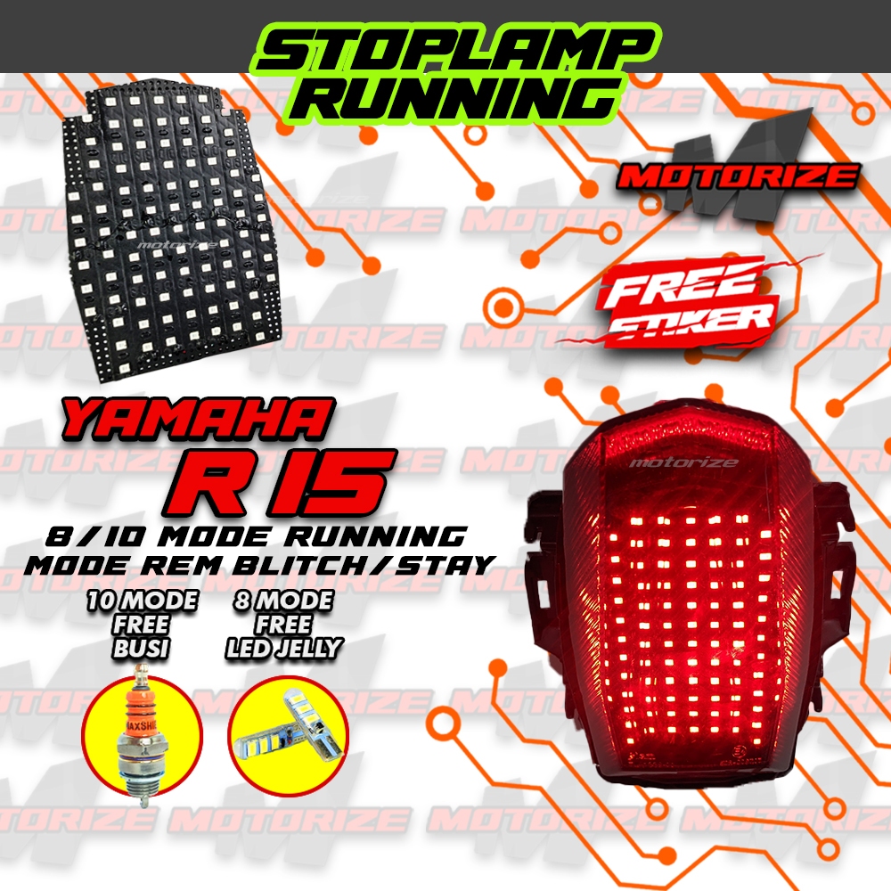 STOPLAMP RUNNING R15 LAMPU LED REM BELAKANG MOTOR VARIASI MOTORIZE