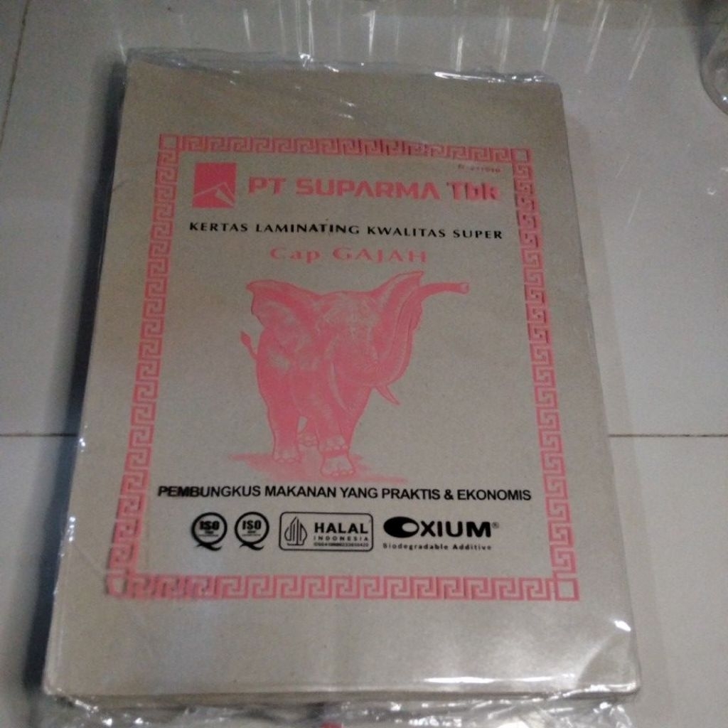 

kertas nasi Laminating CAP GAJAH 1 pak isi 250 lembar