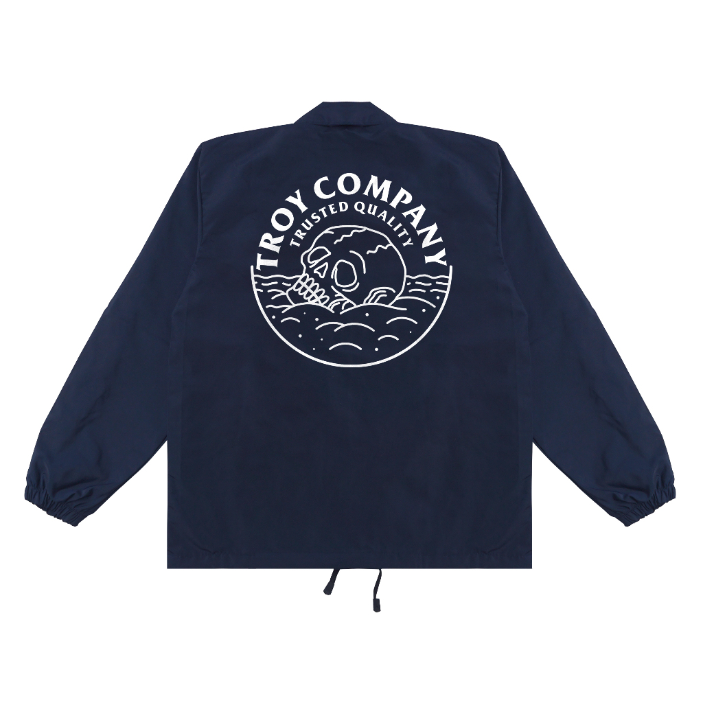 Troy Company Coach Jacket Trusted Quality Navy - Jaket Windbreaker Biru Navy WN 3136