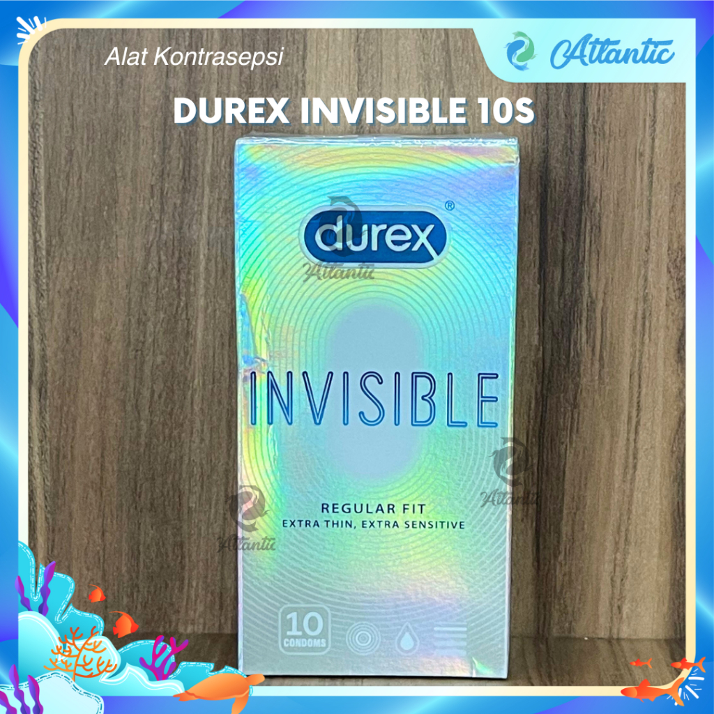 Kondom Durex Invisible Intense 10 Pcs Ekstra Tipis dengan Stimulating Lubricant