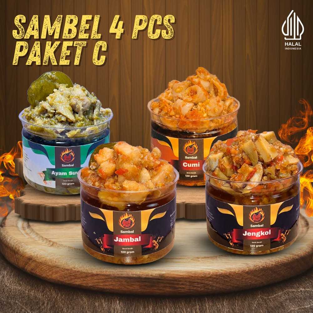 

Paket Sambal Ngulek Dewek/Paket Sambal 4 Pcs