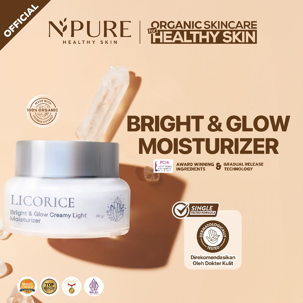 NPURE Licorice Bright & Glow Creamy light Moisturizer  / Creamy Light / Brightening Cream / 5X Brigh