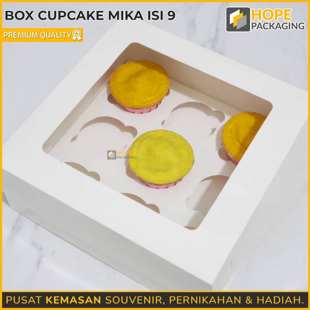 

Box Cupcake Mika Isi 9 / Gable Box / Box Cupcake Muffin / Kotak Kue / Box Cupcake Polos / Dus Kue Muffin / Mika Cupcake