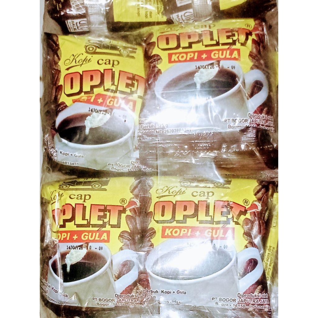 

kopi oplet + gula 25 Gr. 1 pak 20 pcs