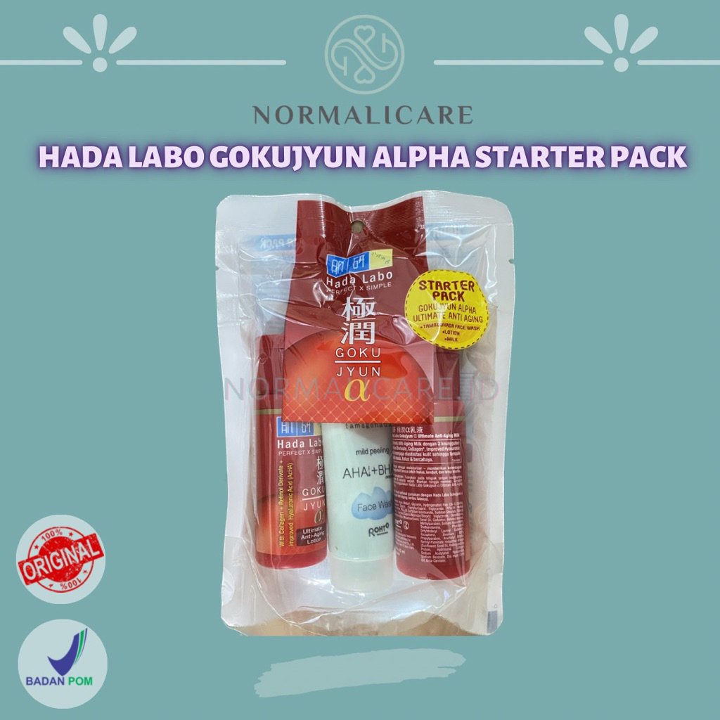 NEW ORI Hadalabo Gokujyun Alpha Ultimate Anti Aging Starter Pack Merah 20gr MURAH ORI 100% BISA COD 