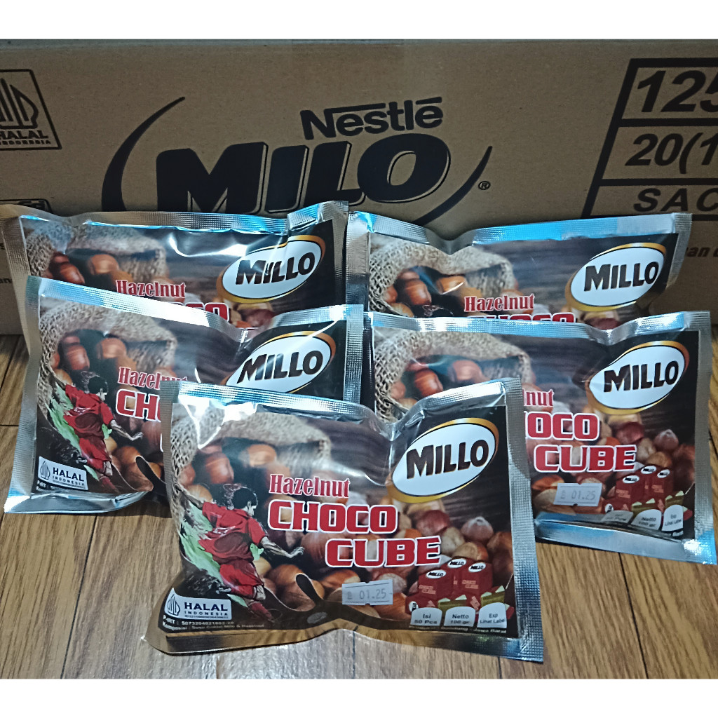 

Millo Cube Lokal Kacang Hazelnut 5 Pack (Per Pack Isi 50 Cube)