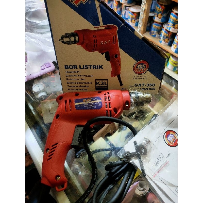 MESIN BOR LISTRIK GAT 350 BOLAK BALIK 10MM