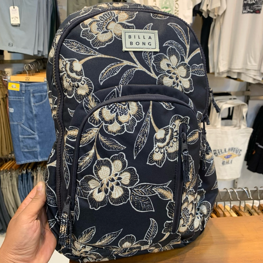 Tas Ransel Wanita Billabong Original Roadie Black White New