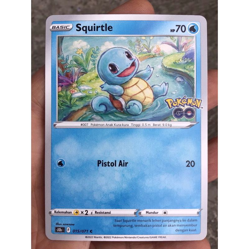 SQUIRTLE KARTU KOLEKSI POKEMON GO