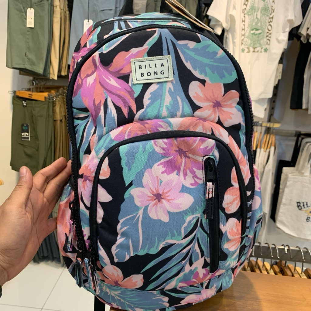 Tas Ransel Wanita Billabong Original Roadie Black Multi New