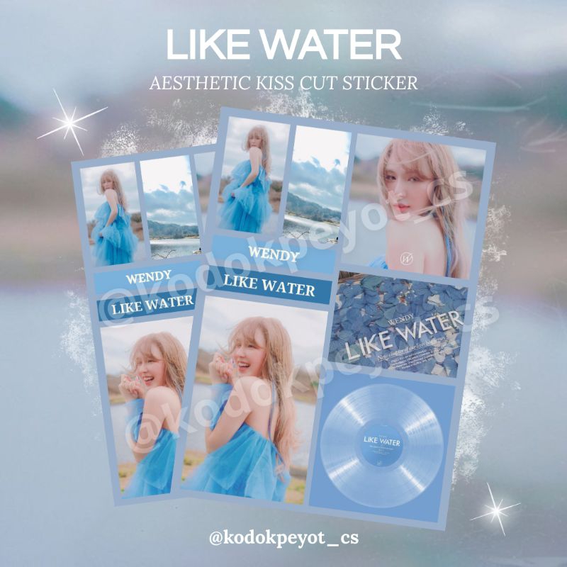 

Sticker WENDY - Like Water Aesthetic Kiss Cut Stiker Glossy
