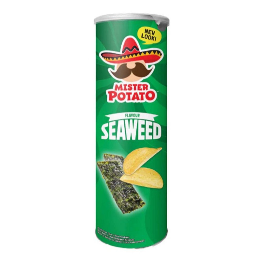 

Mister Potato Keripik Kentang Rumput Laut/ Barbeque Kaleng 106 g