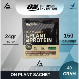 SUPER AMPUH ON Plant Protein Sachet 40 Gram 1 Servings Optimum Nutrition Whey Protein Vegan
