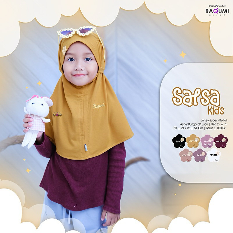 Salsa Kids Hijab Original Raqumi Hijab Instan Anak Raqumi Salsa