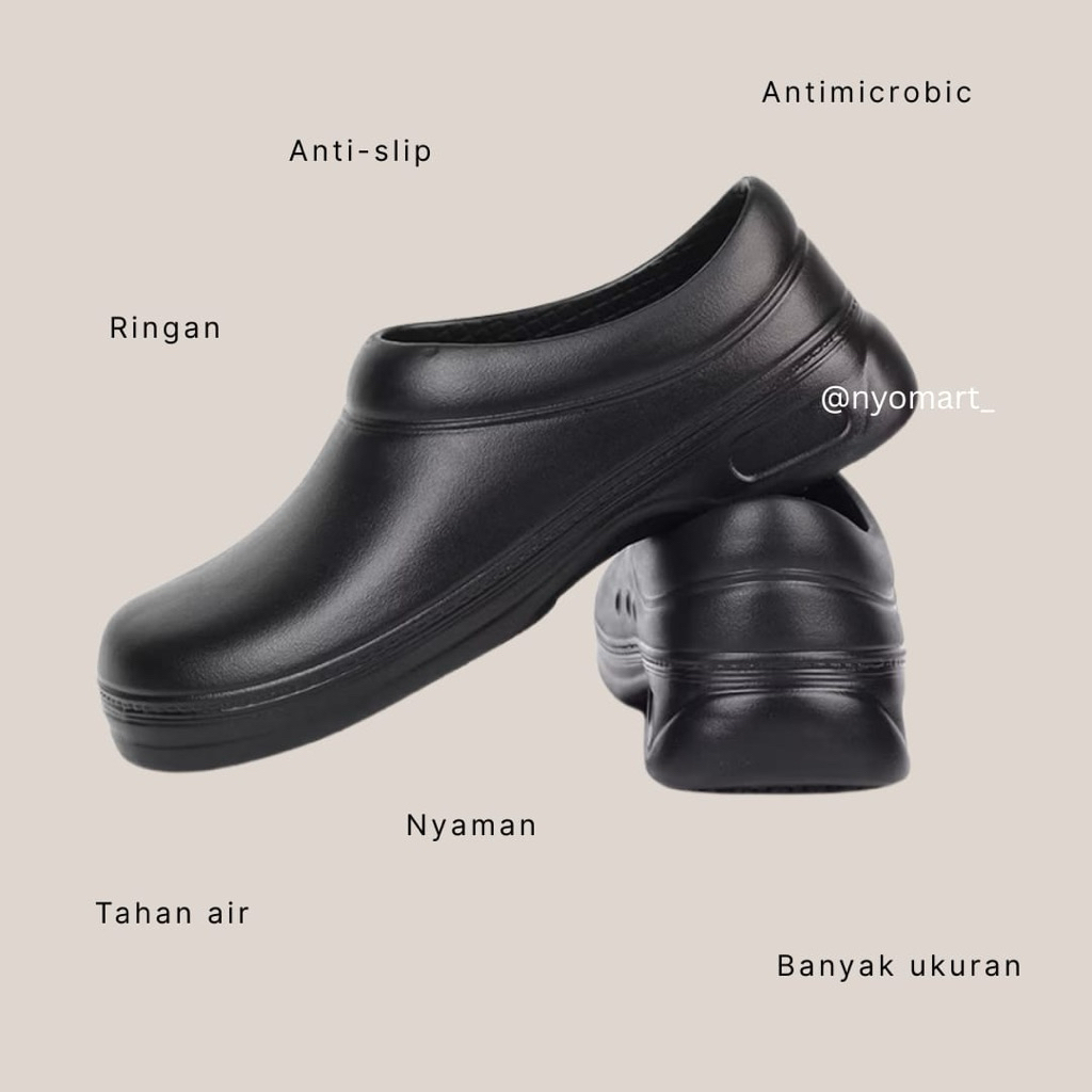 kualitas super wako chef shoes original 100%~anti-slip dan oil resistant~ sepatu kitchen pria safety