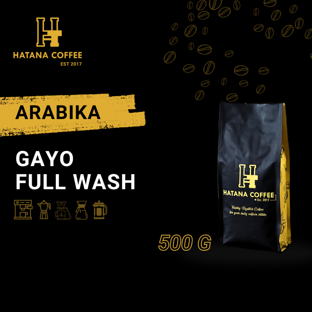 

Kopi Arabika Aceh Gayo Specialty (Full Wash) 500 Gram | Hatana Coffee