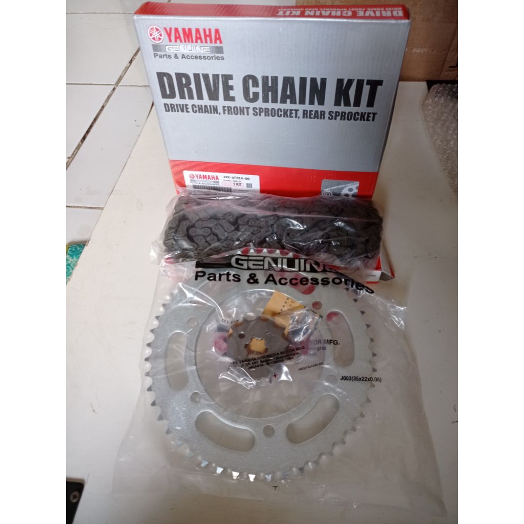 Gear Set Komplit + Rantai Yamaha R15 V3 Kualitas Ori