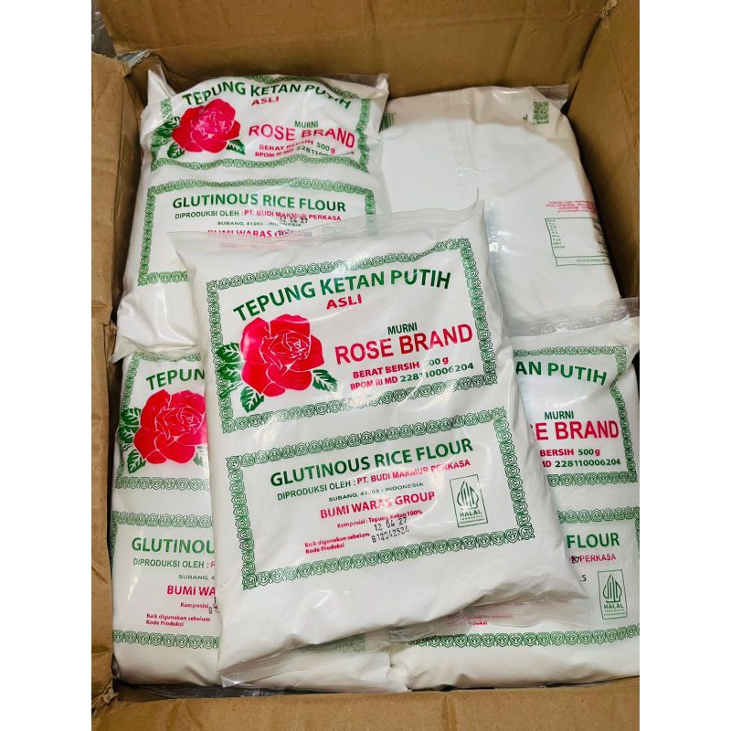 

500gr Tepung Ketan Putih Merk Rose Brand/Tepung Ketan/Tepung Ketan Putih Murni