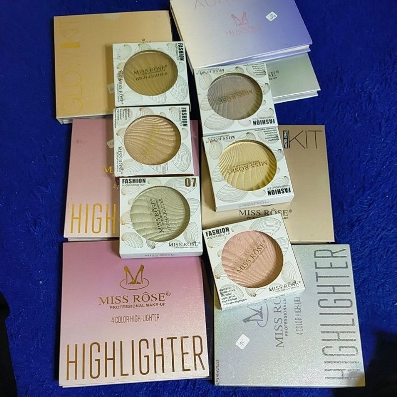 MISS ROSE 4 Color High-lighter & MISS ROSE Fashion High-lighter & MISS ROSE Glow Kit