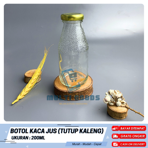 Botol Kaca Jus 200ml Botol Jus Kaca Tutup Kaleng [PER 1 PCS]
