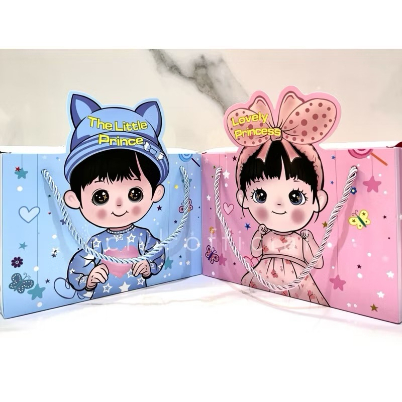 

Paper bag / goodie bag / souvenir bag Happy birthday hampers ulang tahun