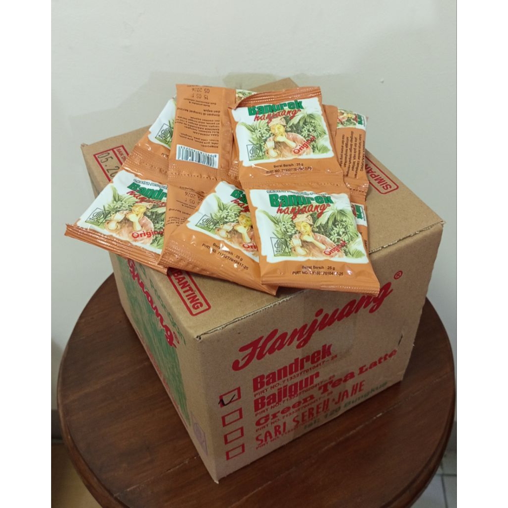 

Bandrek Hanjuang Kemasan Renteng 1 Dus isi 12 Renteng/120 sachet