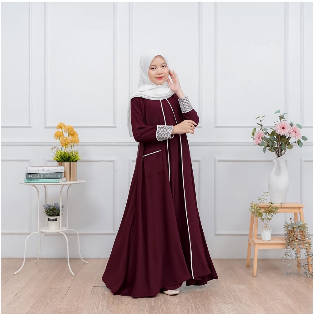 Sada Abaya kids gamis anak perempuan usia 3-14 tahun S.M.L.XL / gamis kondangan anak terbaru