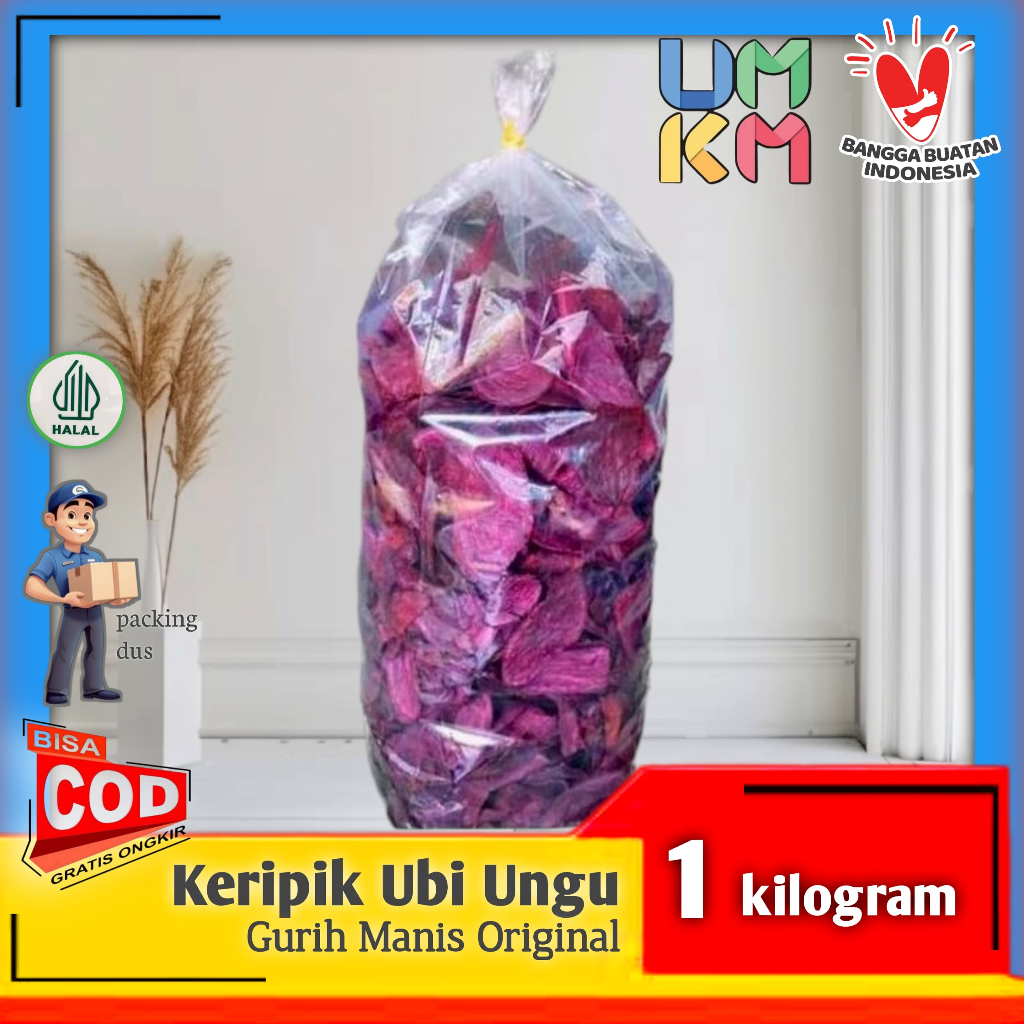

Keripik Ubi Unggu Original 1kg / Keripik Mantang Unggu original 1kg / Keripik Muntul Unggu original 1kg