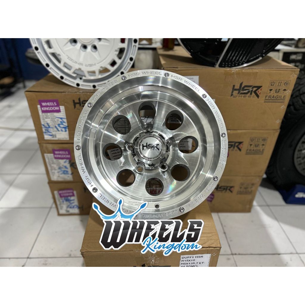 VELG R15 VELG MOBIL OFFROAD JEEP RING 15 HSR DUFFY LEBAR 10 INCH PCD 5X139 PNP JIMNY KATANA