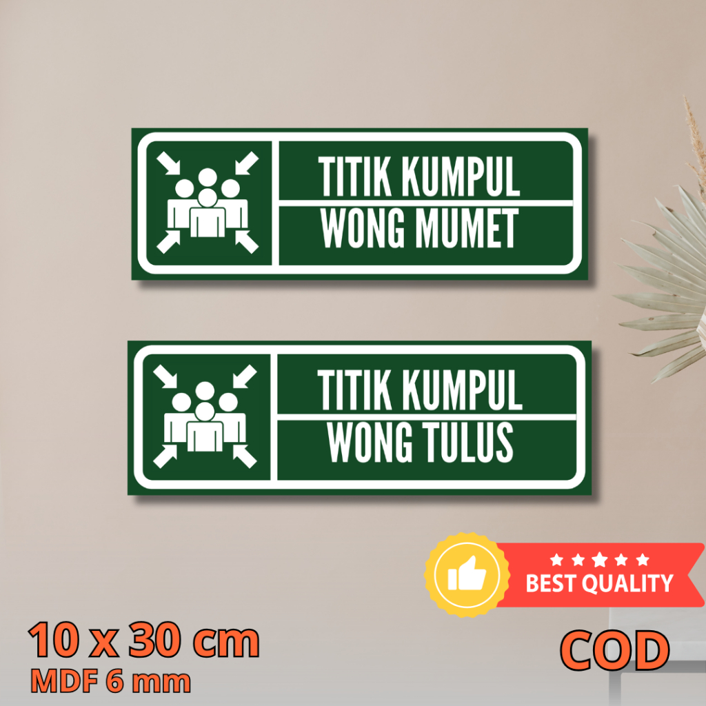 Wall Decor Lucu Titik Kumpul Wong Mumet Tulus Jombo Hiasa DInding Quote Free Bingkai Mdf 10x 30 Cm