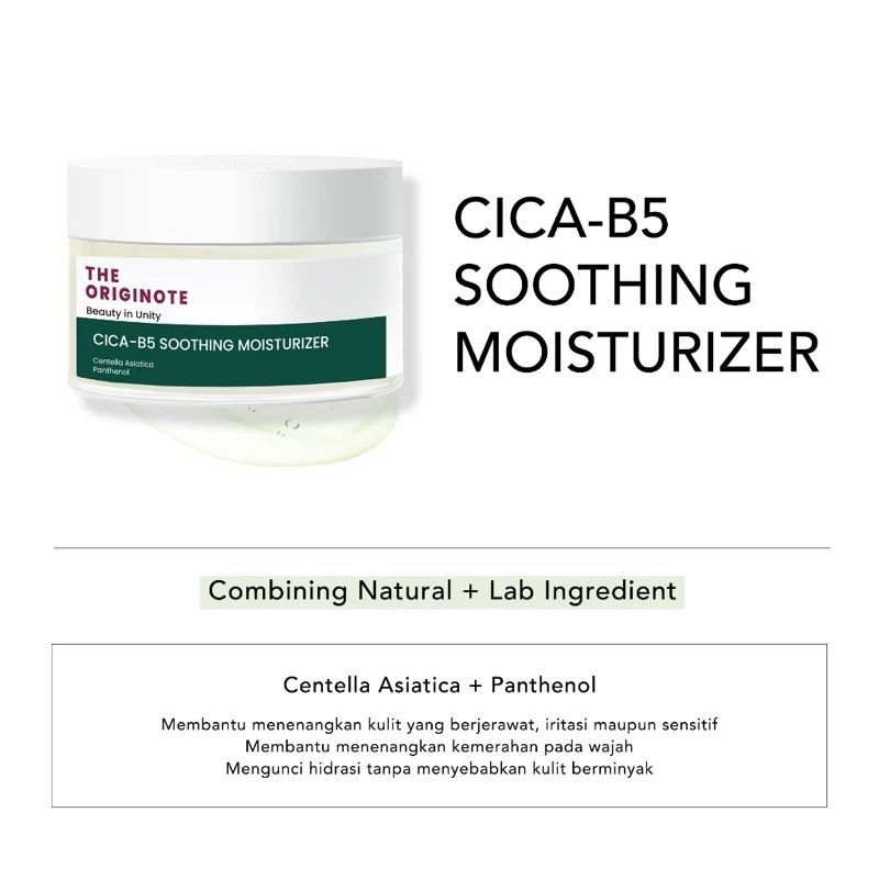 Moisturizer cica B5 soothing the originote jerawat acne