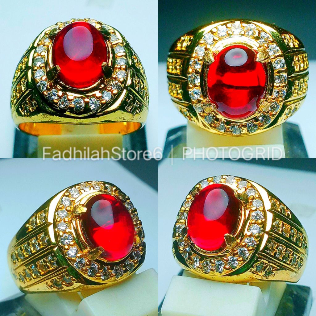 Cincin Terlaris Batu Merah Siam Mustika Lipan Ring Gold