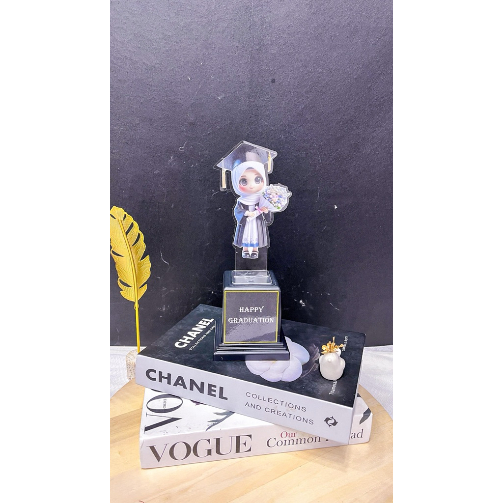 Piala Akrilik | Acrylic Graduation | Graduation Trophy | Gift Acrylic | Hadiah Wisuda | Graduation