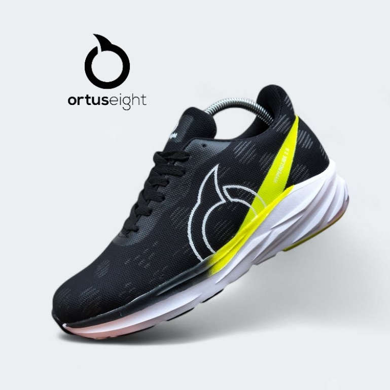 SEPATU ORTUSEIGHT RUNNING PRIA SNEAKERS COWOK TERBARU Ortus Eight Hitam 39-43