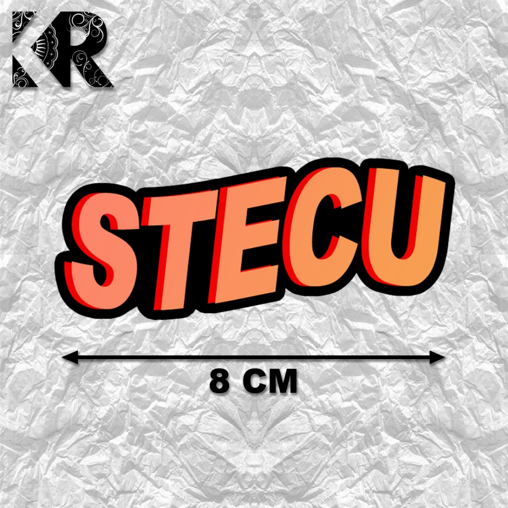 

Sticker STECU | stiker aksesoris | sticker tulisan | KR STORE