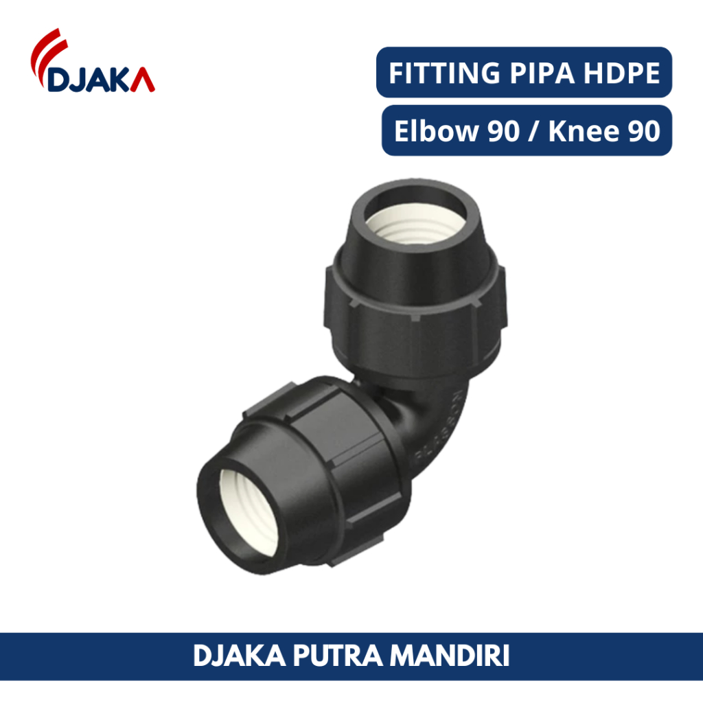Sambungan pipa hdpe / elbow / knee hdpe 3/4 inchi