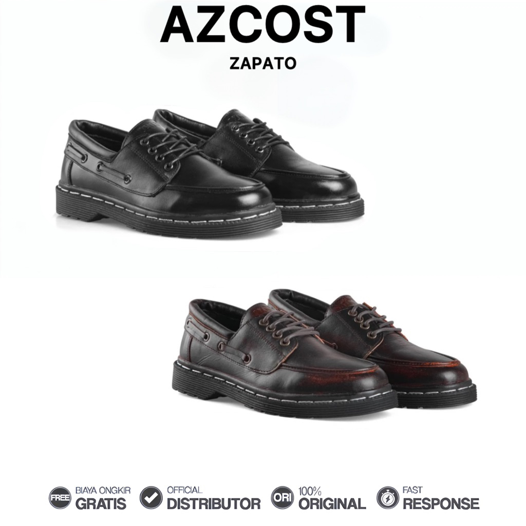 Azcost Zapato Sepatu Pria Oxford Kulit Formal Kerja Casual Harian Fashion Original 100%