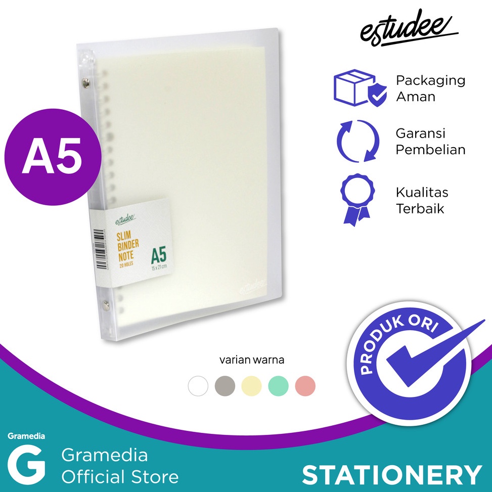 

KODE P62O Estudee Slim Binder Note A5 White