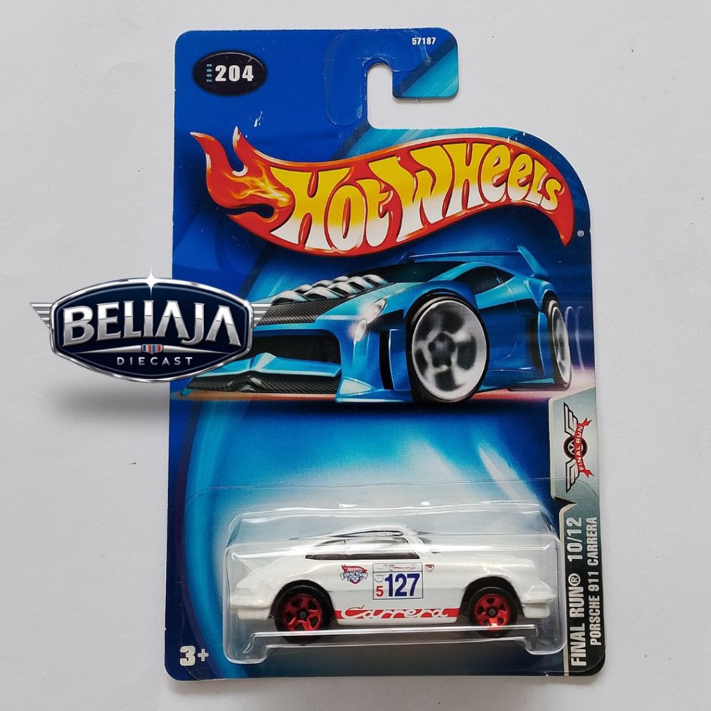 HOT WHEELS PORSCHE 911 CARRERA WHITE FINAL RUN