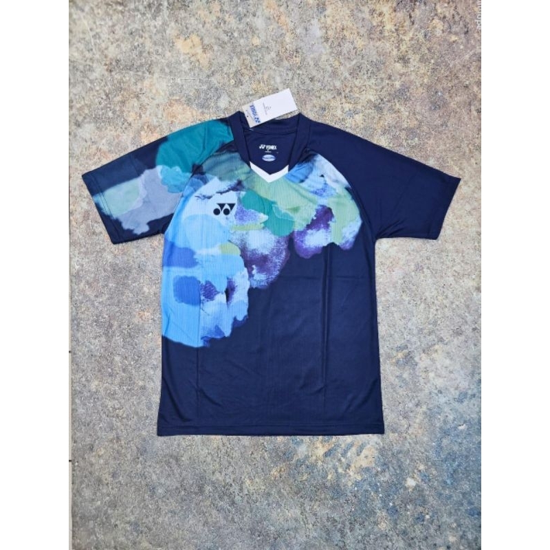 Atasan jerseynya olahraga badminton volly soccer futsal biru dongker gradasi biru